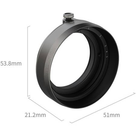 SmallRig 5709 - przeciwsłoneczna osłona obiektywu do FUJIFILM X half - wymiary